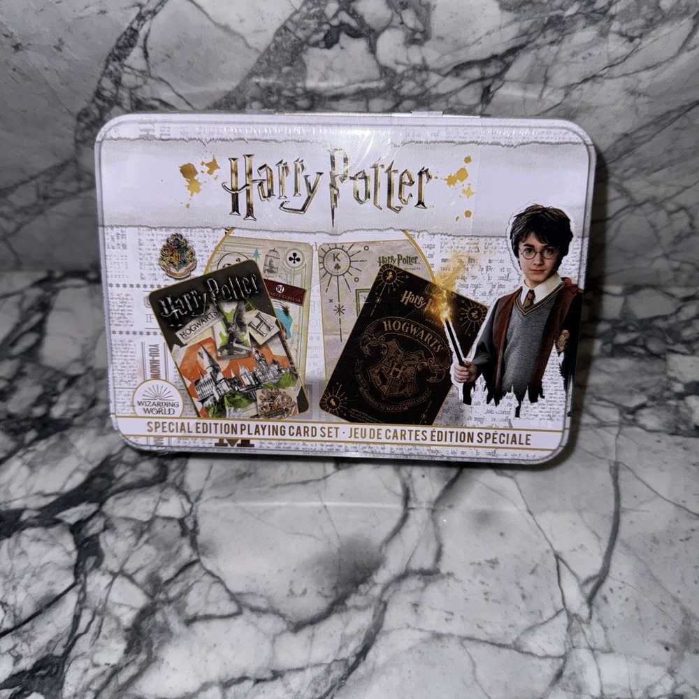 Harry Potter Special Edition Playing Card Set COMPLETE in Tin (2 Decks) CF